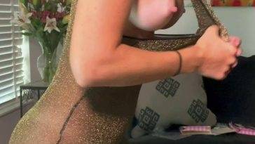 Vicky Stark Nude Glittery Outfit Try On  Video  on adultfans.net