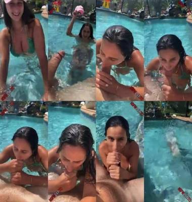 Ashley Adams swimming pool blowjob snapchat premium 2021/09/08 on adultfans.net