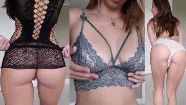 Christina Khalil Lingerie Teasing And Stretching Video! on adultfans.net