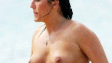 Fat Jessie Wallace Topless in the Caribbean on adultfans.net