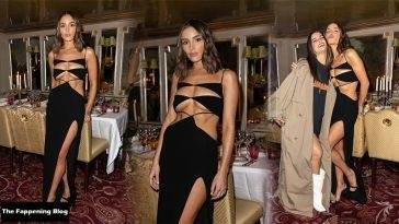Olivia Culpo Looks Hot in a Sexy Dress at the Monot Event in Paris on adultfans.net