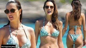 Alessandra Ambrosio Looks Hot in a Tiny Bikini on adultfans.net