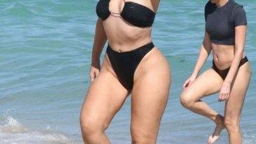 Bianca Elouise Flaunts Her Sensational Beach Body in a Bikini on adultfans.net