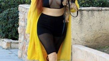 Phoebe Price Takes Her Dog Out For a Morning Walk in Los Angeles - Los Angeles on adultfans.net