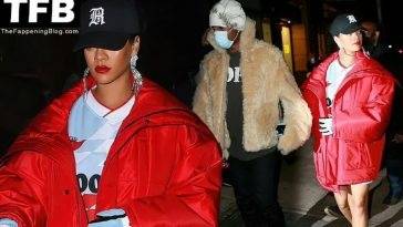 Rihanna & A$AP Rocky Hold Hands and Head to Dinner in New York - New York on adultfans.net