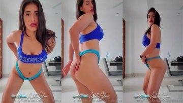 Anabella Galeano Nude Gym Wear Teasing Video  on adultfans.net