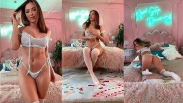 Ana Cheri White Lingerie Tease Porn Video Leaked on adultfans.net