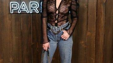 Rainey Qualley Flashes Her Nude Tits at the Launch of Tom Ford 19s Ombré Leather Parfum in WeHo on adultfans.net