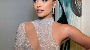 Jasmine Sanders Looks Hot in a See-Through Dress at the 2021 Sports Illustrated Awards (16 Photos + Video) on adultfans.net