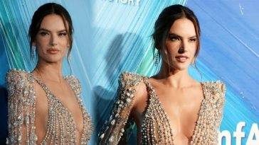 Alessandra Ambrosio Displays Her Sexy Tits at the 11th Annual amfAR Gala on adultfans.net