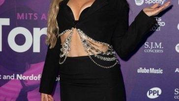 Tallia Storm Shows Off Her Sexy Tits at the Music Industry Trusts Award 2021 on adultfans.net