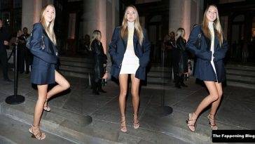 Lila Moss Shows Off Her Slender Legs in London on adultfans.net