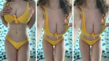 Tina Kye Yellow bikini Nude Video on adultfans.net