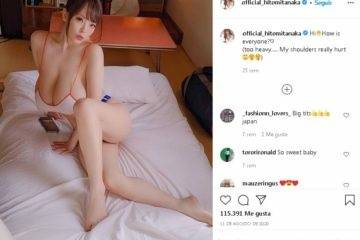 Hitomi Tanaka Teasing Her Huge Boobs Video  on adultfans.net