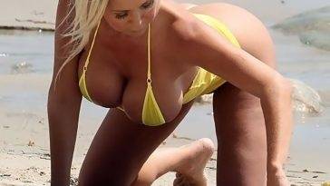 Mary Carey Almost Nude Wearing Tiny Bikini At Malibu Beach! on adultfans.net