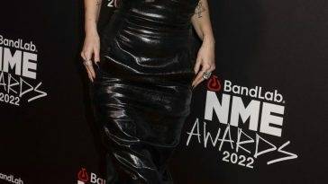 Lottie Moss Looks Hot in a Leather Dress at the NME Awards on adultfans.net