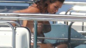 Elettra Lamborghini Relaxes Nude On a Boat in Formentera on adultfans.net