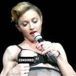 Madonna Flashes Her Boob In Concert on adultfans.net