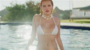 Bella Thorne Nude Pool White Bikini Video Leaked on adultfans.net