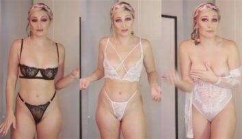 Holly Wolf Nude Lingerie Try On Haul Video  on adultfans.net
