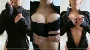 Christina Khalil Naked Unzipping Boobs Reveal Porn  on adultfans.net