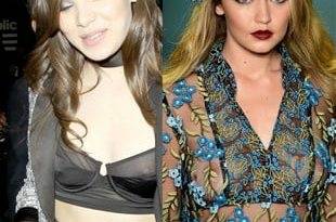 Hailee Steinfeld And Gigi Hadid Show Their Nipples In See Thru Tops on adultfans.net