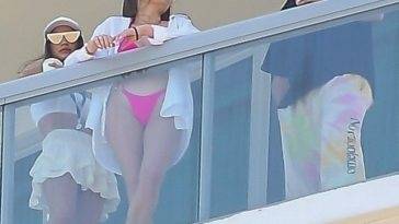 Scott Disick & Rebecca Donaldson Enjoy the View From Their Hotel Balcony in Miami on adultfans.net