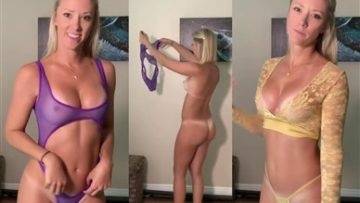 Vicky Stark Nude Sheer Lingerie Try On Video Leaked - lewdstars.com