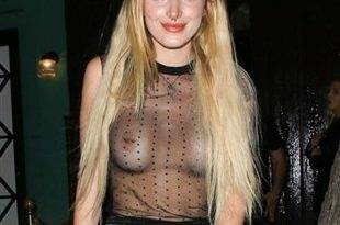 Bella Thorne With Her Boobs Out In A Completely See Thru Top on adultfans.net