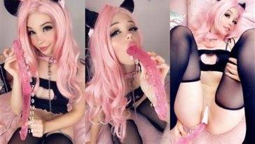 Belle Delphine Nude Black Lingerie Dildo Photos  on adultfans.net