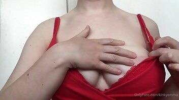 Kinkyemma playing with and shaking my big tits onlyfans  video on adultfans.net