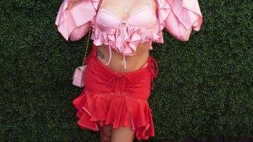 Kali Uchis Flaunts Her Sexy Tits & Legs at the 2021 Variety Hitmakers Brunch in LA on adultfans.net