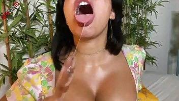 Emily Cheree sucking dildo in a cute floral top onlyfans porn videos on adultfans.net