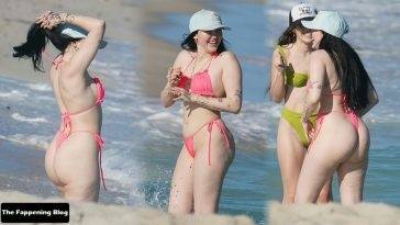 Noah Cyrus Wears a Pink Bikini as She Hits the Beach in Miami (60 New Photos) on adultfans.net