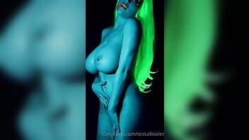 Tessa Fowler Neon Body Paint  XXX Videos  on adultfans.net