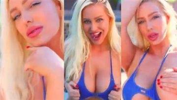Tara Babcock Blue Monokini Nude Video  on adultfans.net