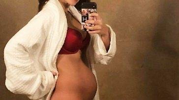 Hilaria Baldwin Thomas Nude Pantyless Selfie — Pregnant Pics With Children & Breast Feeding on adultfans.net