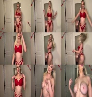 Kendra Karter - red bikini tease on adultfans.net