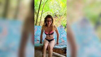 Mirunafitgirl video on the hammock being relaxed after the beach on adultfans.net