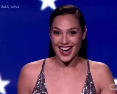 Gal Gadot trying to keep her cool when you suddenly turn on her vibrator during her acceptance speech on adultfans.net