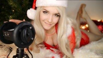 KittyKlaw ASMR Santa Girl Licking, Mouth Sounds, Triggers Patreon Video on adultfans.net