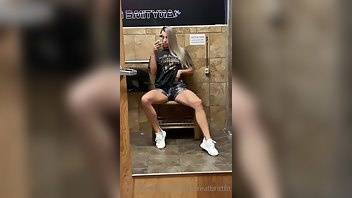 Therealbrittfit 9 times out of 10 whenever i go into a public bathroom it isn t to use it if only... on adultfans.net