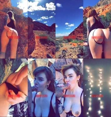 Brittany Jeanne outdoor blowjob snapchat premium 2019/04/25 on adultfans.net