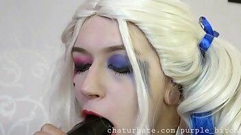 Purple Bitch ? Harley Quinn sits on her bat ? ManyVids on adultfans.net