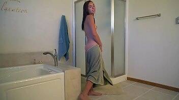 Brandibraids after shower towel striptease joi xxx video on adultfans.net