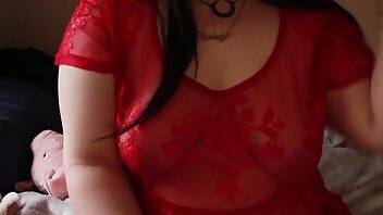 Virghoe solo masturbation in red lace dress xxx video on adultfans.net