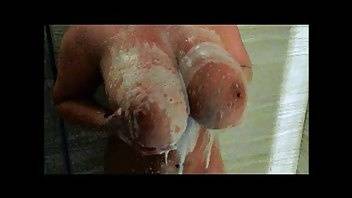Charlotte Fox - Shower Naked Getting All Wet & Soapy Rubbing Soap on adultfans.net