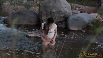 Leila wilde warrioress river bath manyvids outdoors wet t-shirt free porn videos on adultfans.net