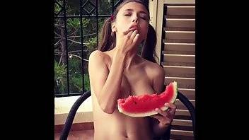 Mila Azul nude eating watermelon premium free cam snapchat & manyvids porn videos on adultfans.net
