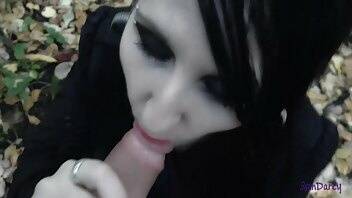 AnnDarcy blowjob with facial cumshot in the rain xxx video on adultfans.net